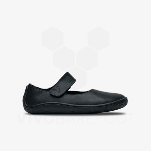 Vivobarefoot Addis Wyn Juniors Skor Barn Obsidian | SE382UK