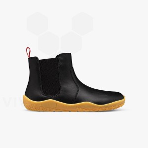 Vivobarefoot Fulham II Juniors Skor Barn Obsidian | SE421HT