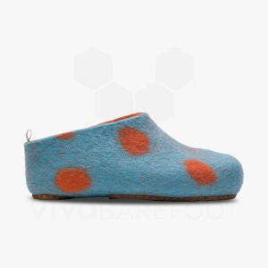 Vivobarefoot MIM Felt Slipper Barn Ljusturkos Orange | SE433VJ