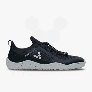 Vivobarefoot Primus Trail Knit FG Träningsskor Herr Obsidian Vita | SE106KW