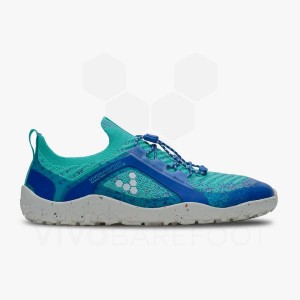 Vivobarefoot Primus Trail Knit FG Träningsskor Dam Blå | SE280SZ