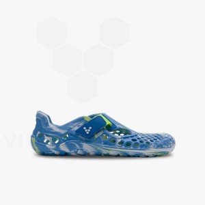 Vivobarefoot Ultra Bloom Juniors Skor Barn Blå Ljusturkos | SE395HT